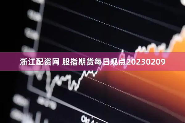 浙江配资网 股指期货每日观点20230209