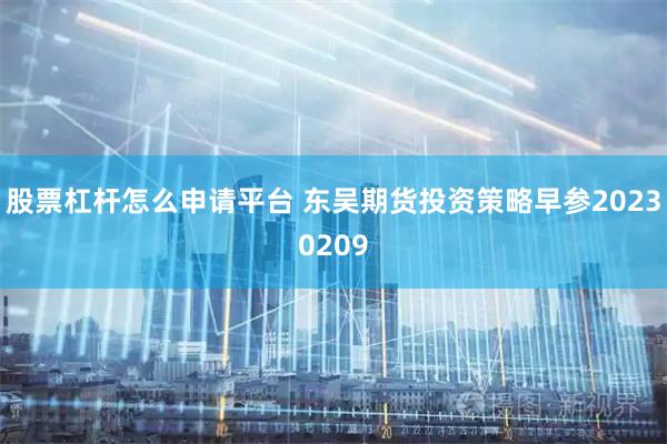 股票杠杆怎么申请平台 东吴期货投资策略早参20230209