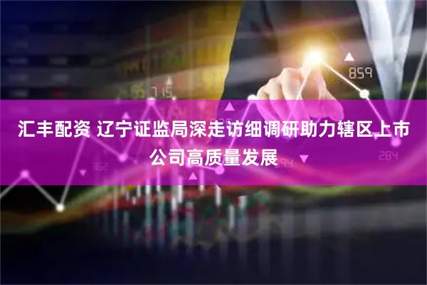 汇丰配资 辽宁证监局深走访细调研助力辖区上市公司高质量发展
